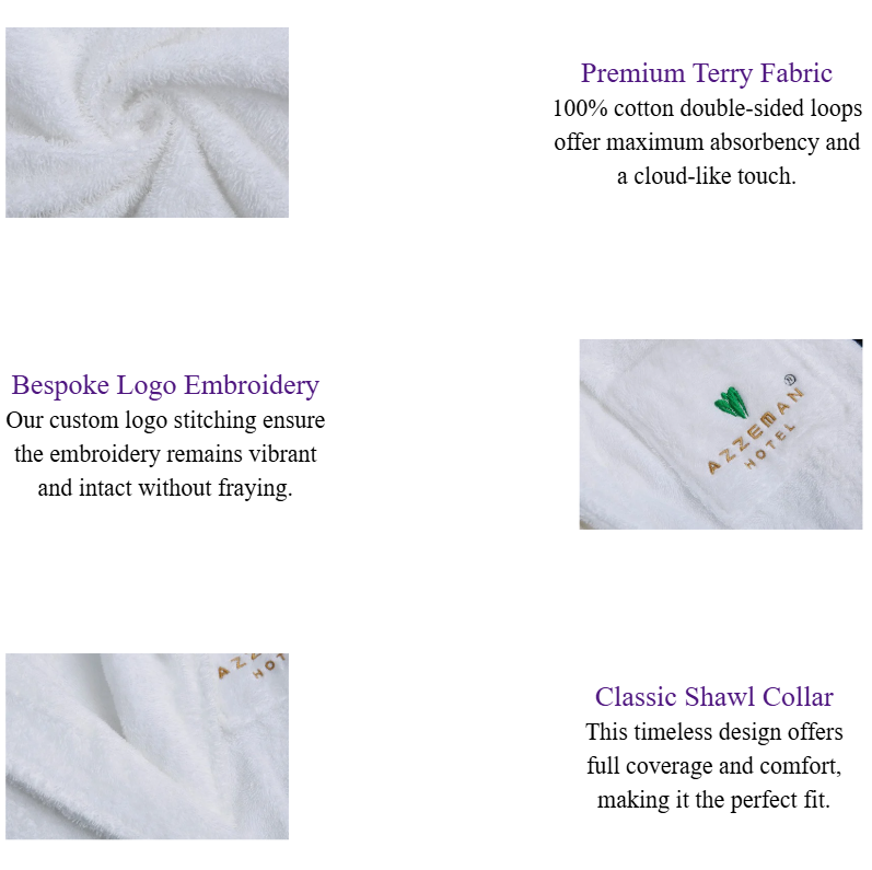 Luxury Hotel Bathrobes Double-Sided Terry Towelling Bathrobe with Classic Shawl Collar for 5-Star Hotels & Spas.png