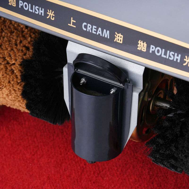 Professional Automatic Shoe Polisher Machine Stainless Steel & Wood Electric Shoe Shiner for Hotel Lobbies
