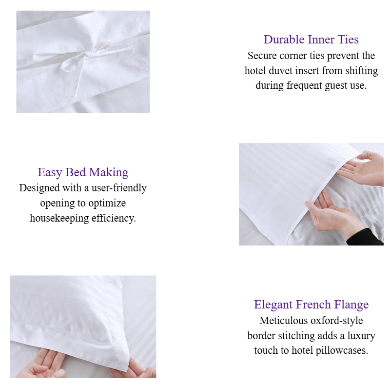 Luxury Hotel Bedding Sets 300T Cotton 1cm Stripe Jacquard Hotel Suite Bedding wholesale.png