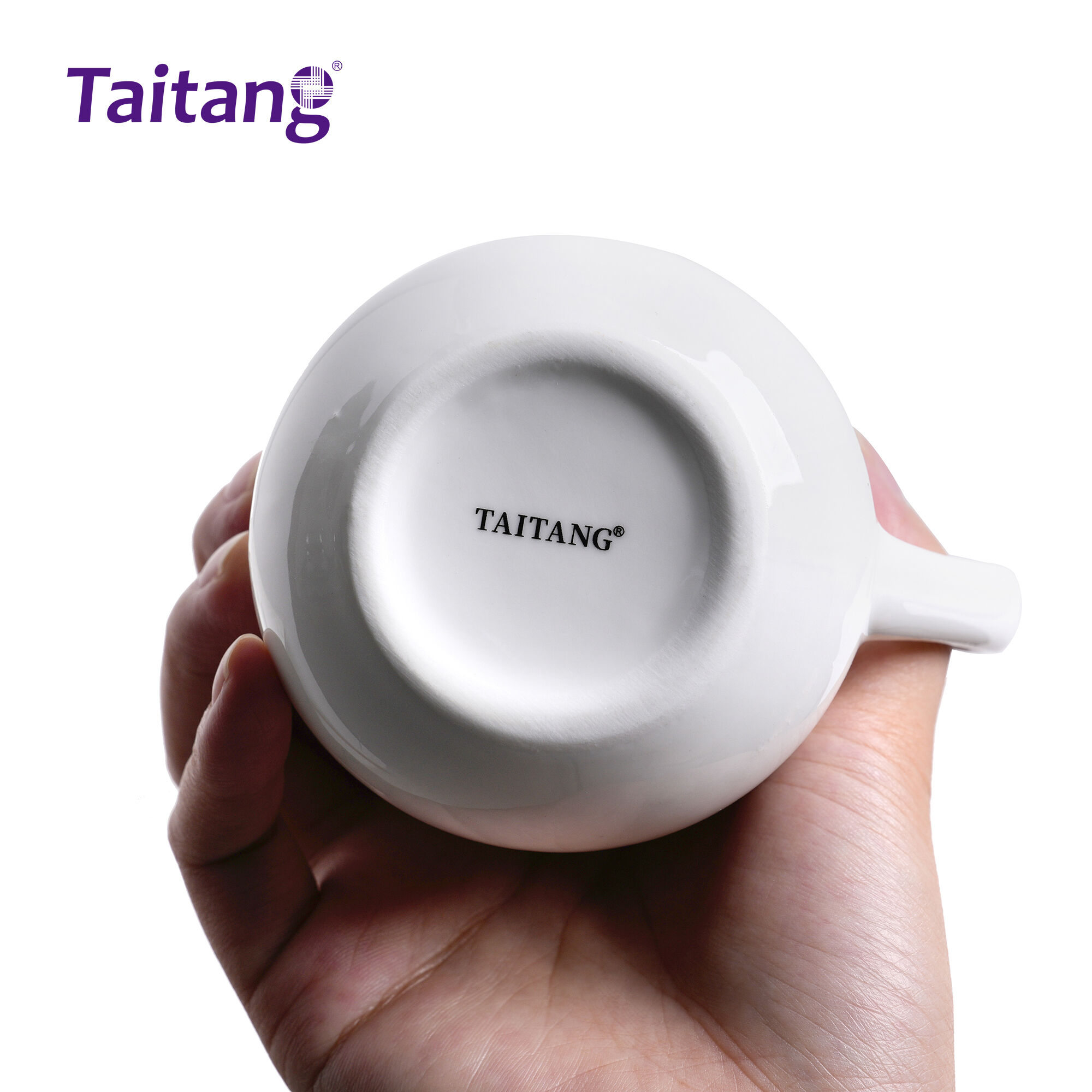 White Porcelain Coffee Cup and Saucer Set Hotel Grade Tea Cup Sets for Espresso, Cappuccino, and Cafe Service