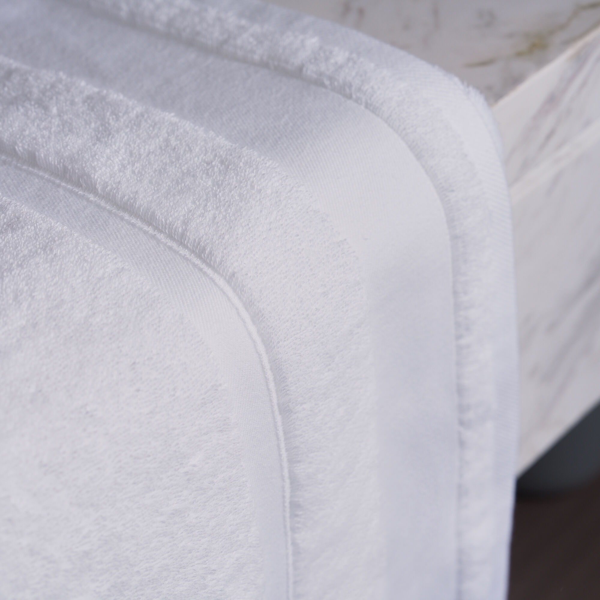Hotel Luxury Towels 16S Spiral Cotton Bath Towel Sets with Platinum Satin Twill Border