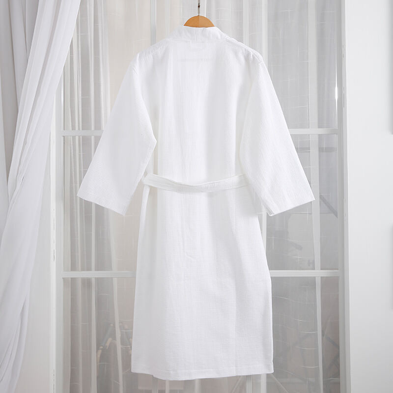 Lightweight Small Waffle Hotel Bathrobe Quick-Dry Kimono Style Wholesale Luxury Hotel Linen Supplier