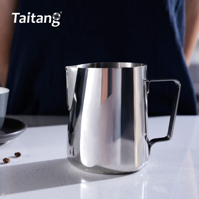 304 Stainless Steel Milk Jug Drip-Free Coffee Pitcher for Hotel & Café