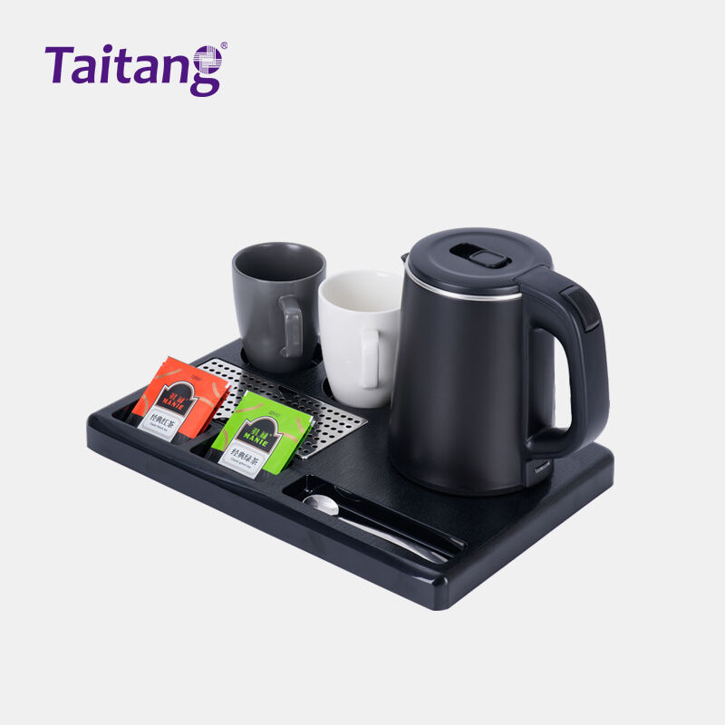 Plateau premium pour bouilloire électrique d'hôtel – Solution d'accueil hospitalière économique en espace