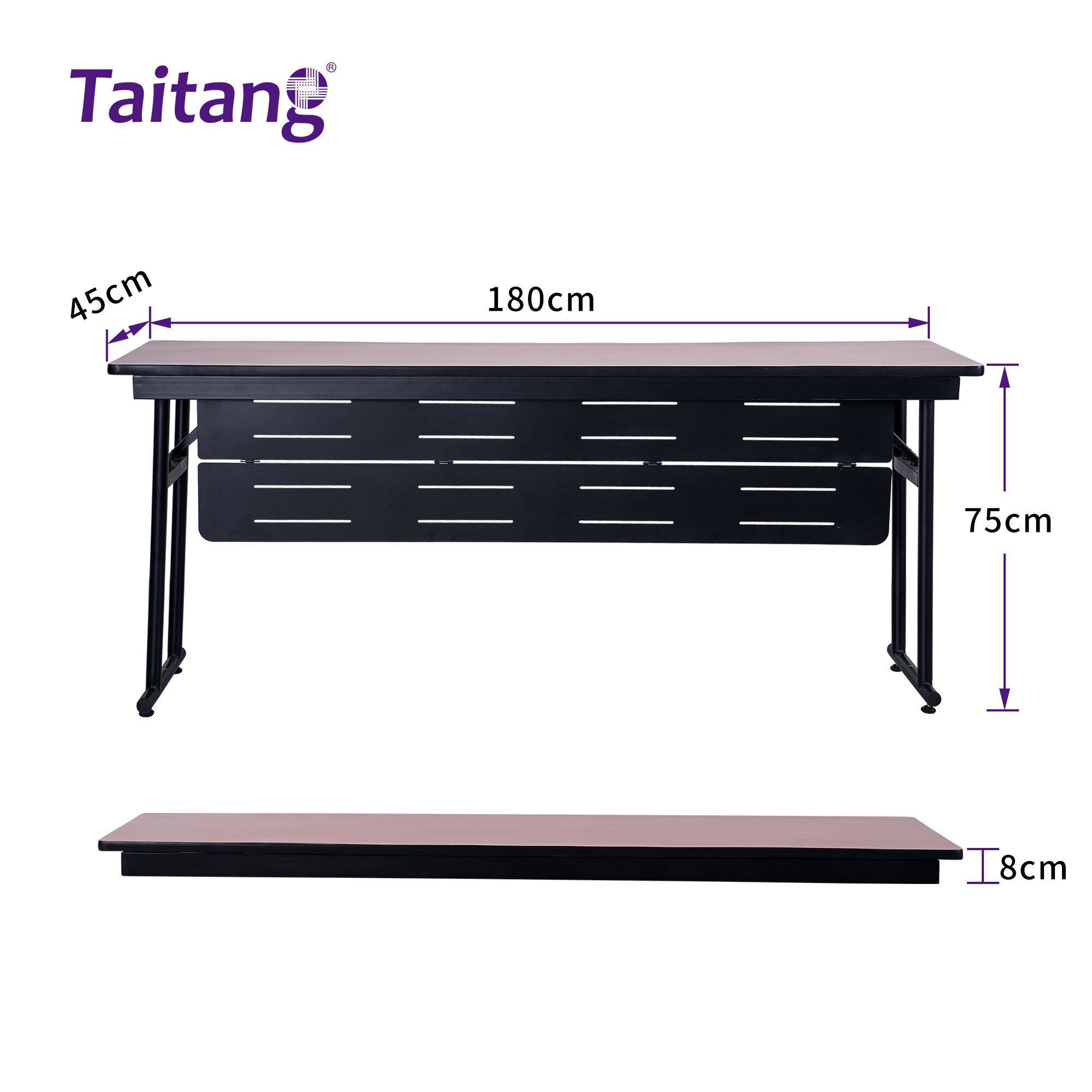 180cm Foldable Hotel Meeting Table with Panel Fireproof Conference Table Hotel Furniture & Smart Hotel Solution