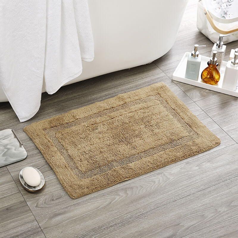 Hotel Bath Mat Wholesale 550g Heavyweight Hotel Bathroom Mats Embossed Double-Border