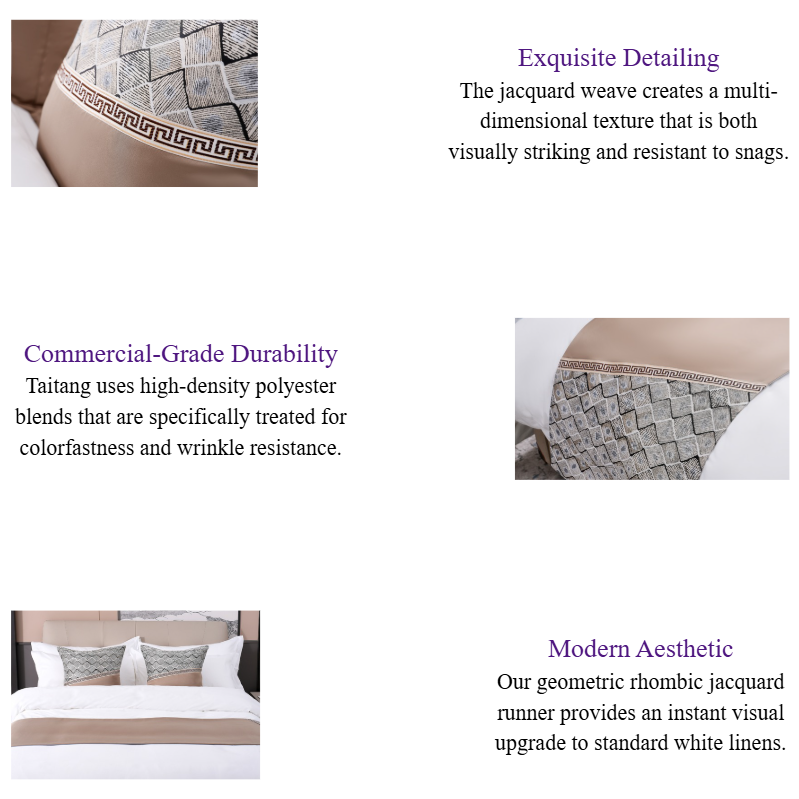 Geometric Jacquard Bed Runner & Decorative Pillow Set Premium Hotel Bedding Manufacturers.png