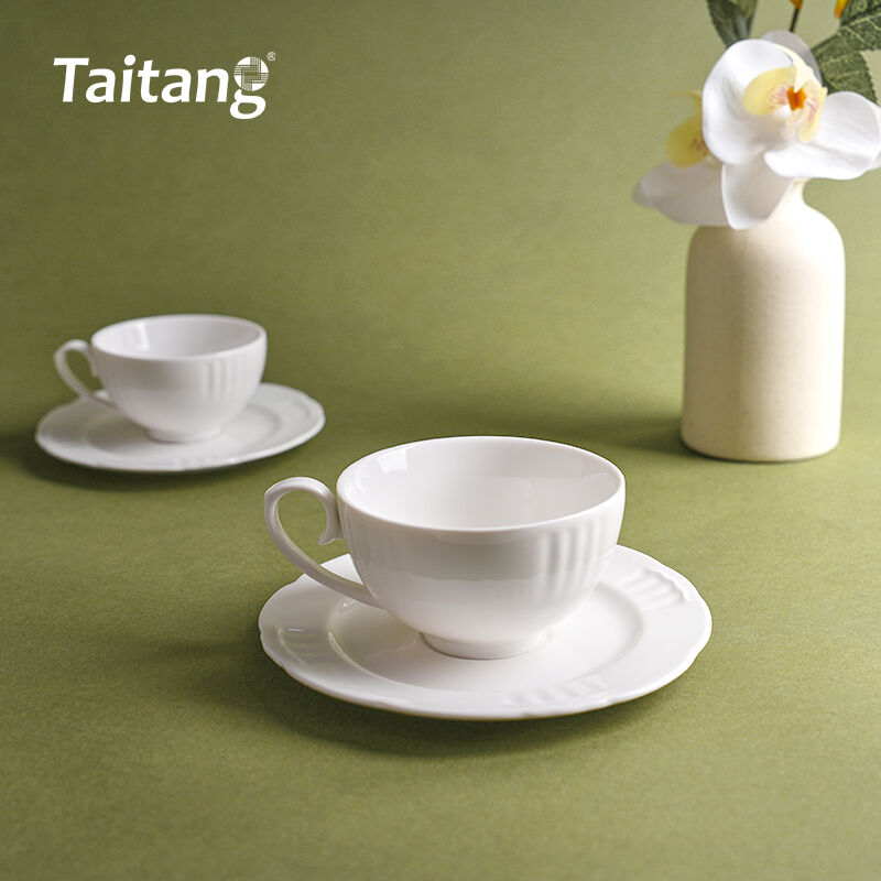Crown Porcelain Tableware Set Elegant White Ceramic Dinnerware Set for Luxury Hotels & Fine Dining