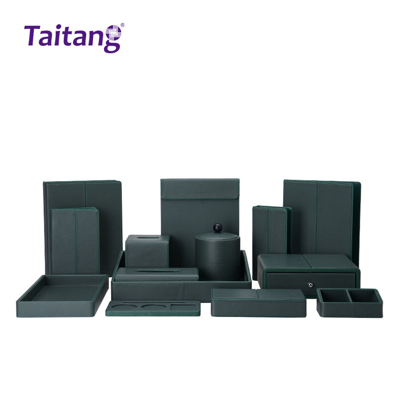 Nature-Inspired Hotel Amenity Collection - Customizable Leather Set