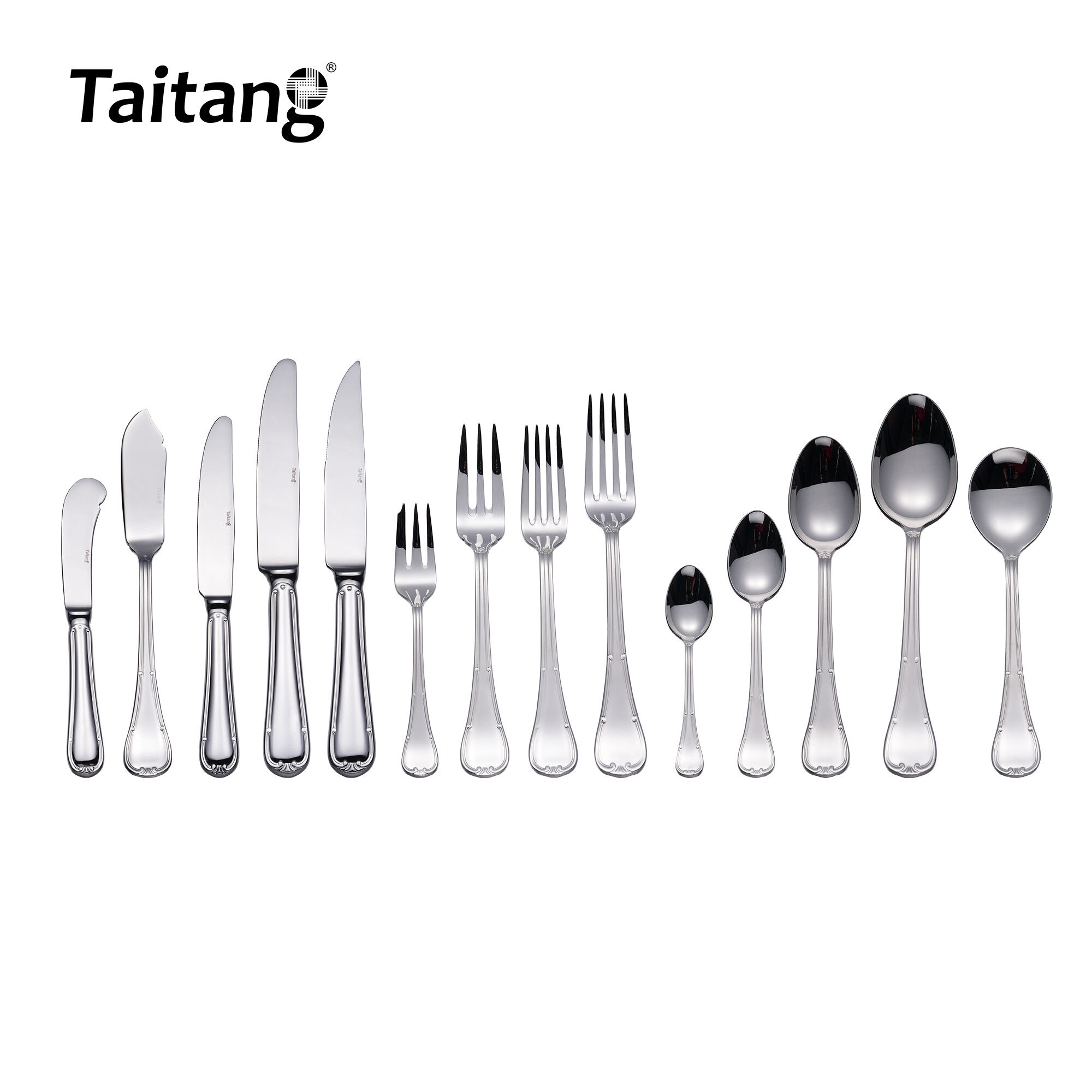 Catering Party Supplies Wholesale Logo Laser Cutlery Custom Vintage Wedding 304 Stainless Steel Table Cutlery Set