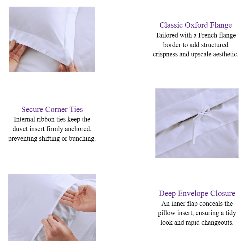Cotton Feather Jacquard Luxury Hotel Bedding Sets 300T Hotel Collection Bedding with Duvet Cover, Flat Sheets, and Pillowcases.png