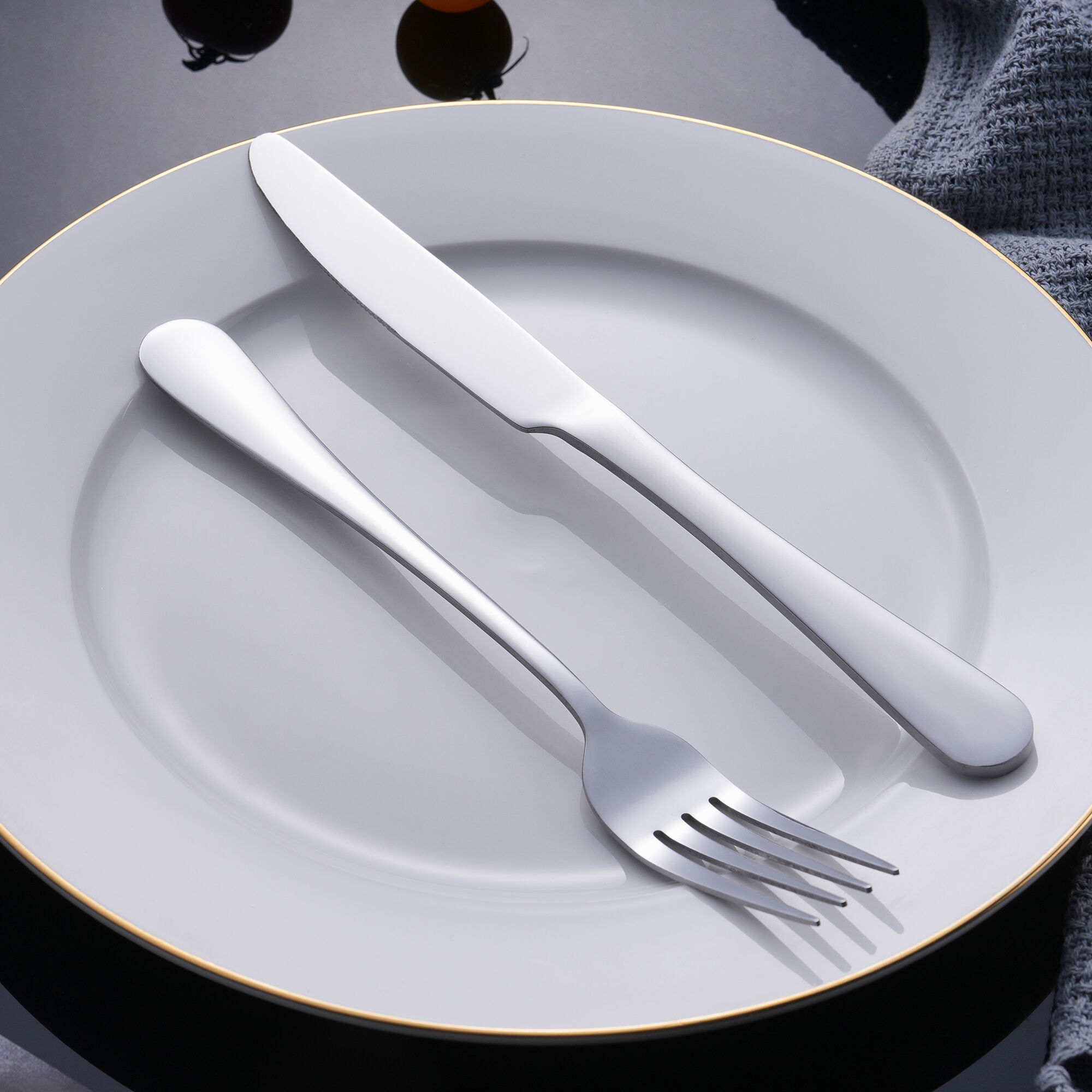 Minimalist Restaurant Cutlery Set Fluid Teardrop Hotel Flatware Collection Premium Steel Cutlery Set Restaurant Supply
