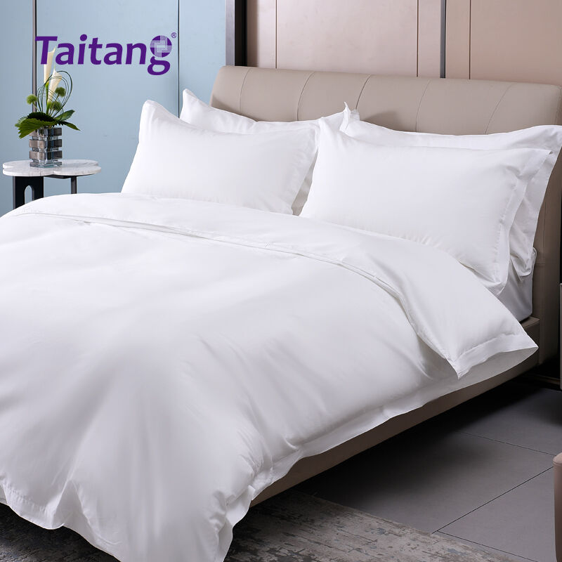 1.2m Twin Bed Luxury Hotel Bedding Sets 300T Combed Cotton Satin Hotel Suite Bedding Wholesale