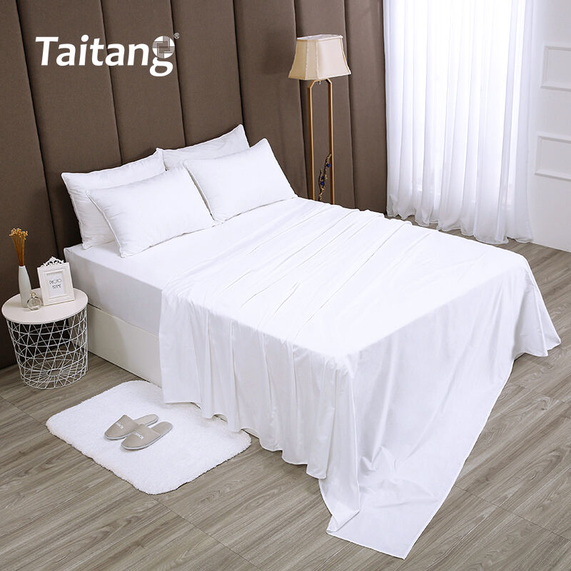 Seprai Hotel Katun Sateen Mewah, Perlengkapan Tempat Tidur Hotel dengan Jumlah Benang dan Ukuran yang Dapat Disesuaikan untuk Gaya Tempat Tidur Hotel