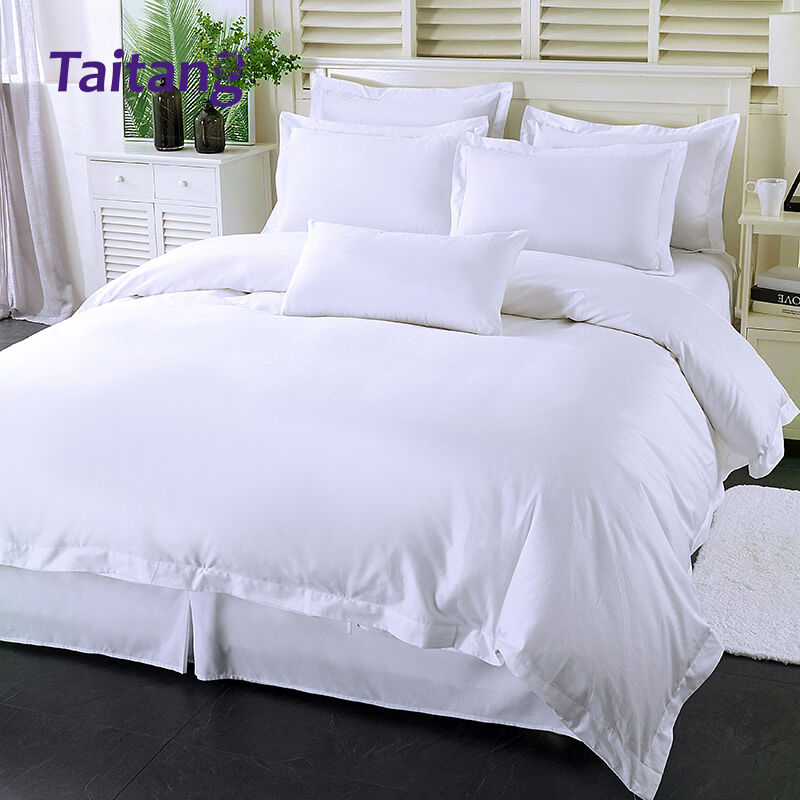 Set Perlengkapan Tempat Tidur Hotel Mewah—Katun Sateen 300 Thread Count, Grosir Seprai Hotel & Sarung Selimut untuk Kamar Tamu Bintang Lima