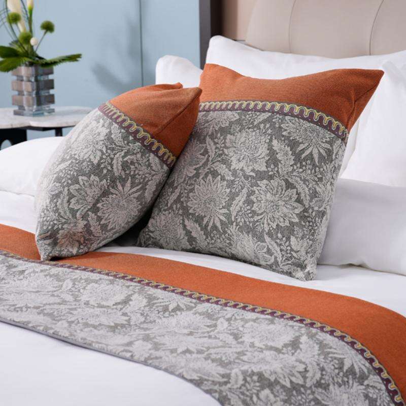 Commercial-Grade Bed Scarf and Cushion Set for Luxury Resorts.jpg