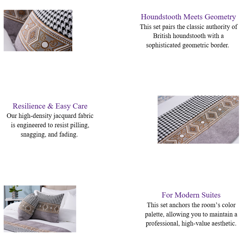 Executive Grey Hotel Bed Runner Set Luxury Hospitality Bedding & Accessories.png