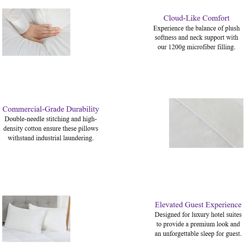 Wholesale Hotel Pillows 1200g Microfiber Pillow for Hotel Suites Commercial Use.png