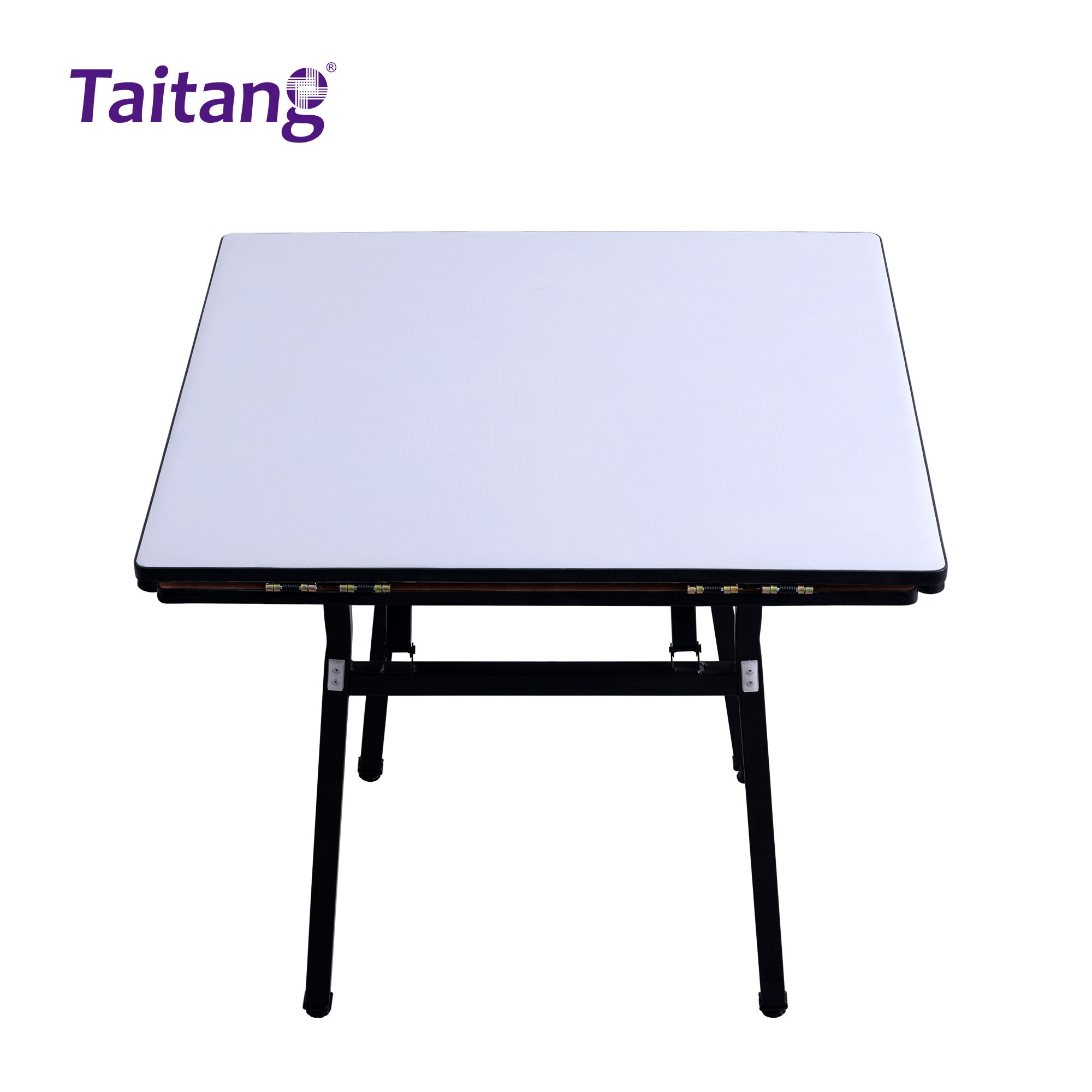 Heavy-Duty Foldable Banquet Table Round-to-Square PVC Hotel Dining Table Smart Space Solution