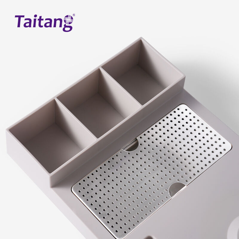 Premium ABS Hotel Kettle Welcome Tray Khaki Integrated Guest Room Solution for Luxury Hospitality