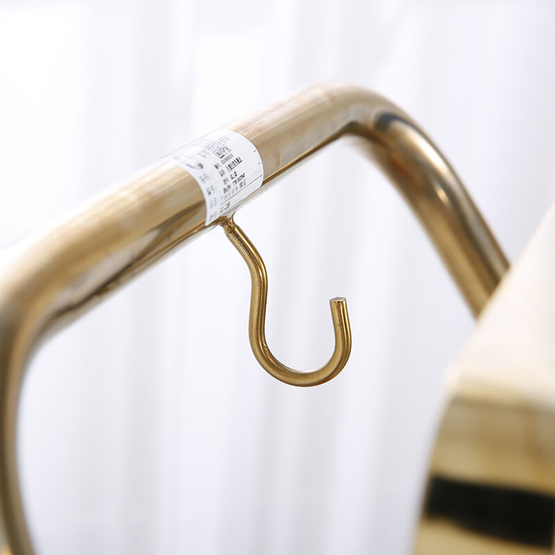 XL Luxury Gold Luggage Cart Heavy-Duty Mirror Gold Bellman Hand Truck