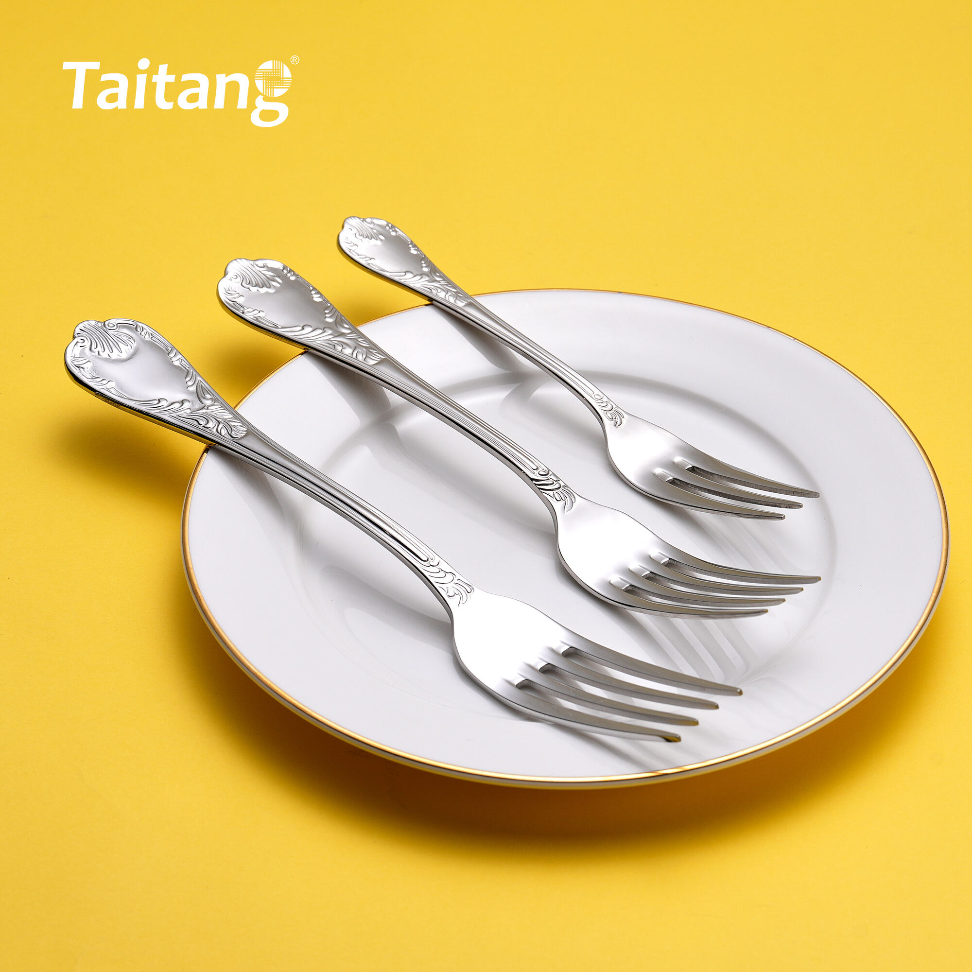 Royal Baroque Embossed Restaurant Cutlery Set 304 & 420 Steel Luxury Cutlery Set & Regal Table Accessories