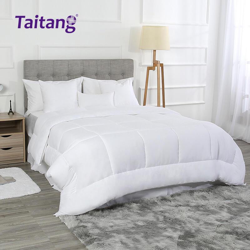 Hotel Guestroom Supplies Soft Queen Full 100% Silky Cotton Bed Duvet Quilt