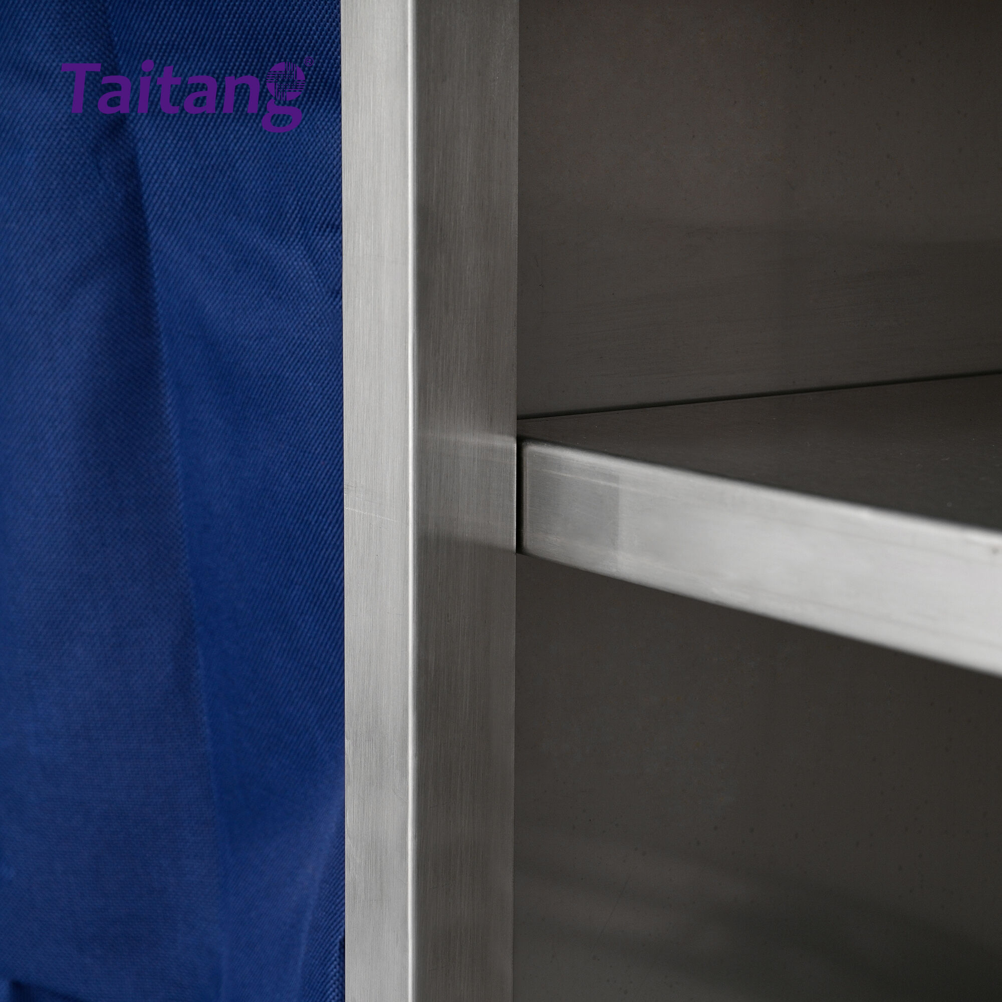 Stainless Steel Hotel Housekeeping Trolley Professional Room Service Cart with Large Capacity Blue Bags