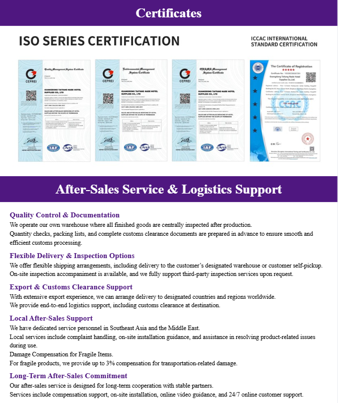4.Certified Quality Standards & Global Logistics Support Ensuring Seamless Hotel Operations.png