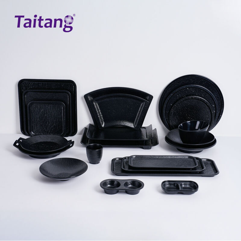 Hotel & Restaurant Supplies One Stop Solution Stone Texture Melamine Dinnerware Set