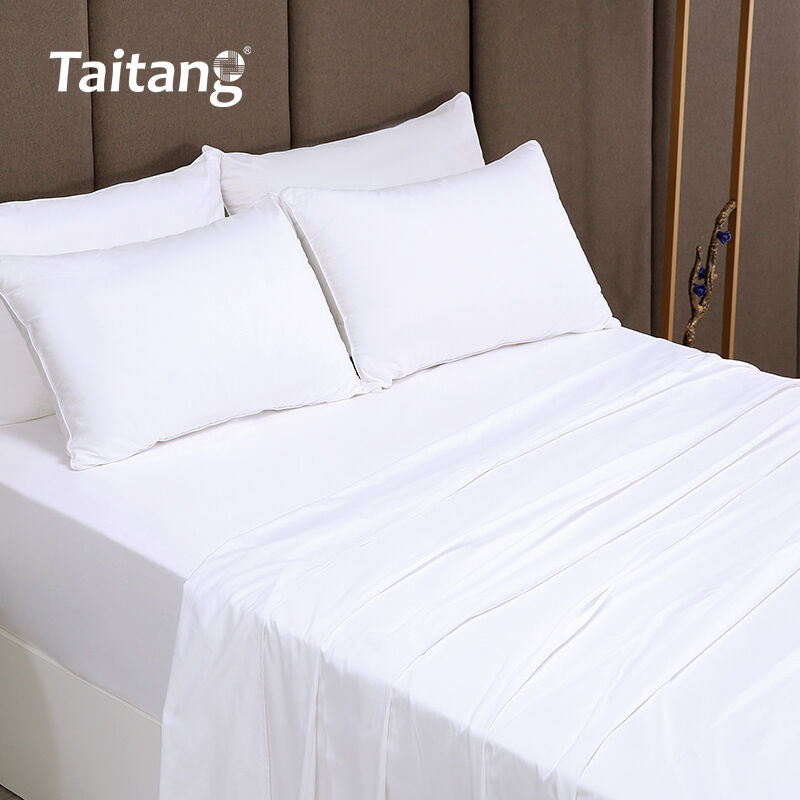Seprai Hotel Katun Sateen Mewah, Perlengkapan Tempat Tidur Hotel dengan Jumlah Benang dan Ukuran yang Dapat Disesuaikan untuk Gaya Tempat Tidur Hotel