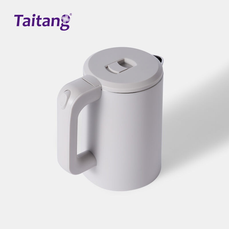 0.8L Double-Layer Anti-Scald Hotel Electric Kettle 1000W Khaki Hospitality Kettle