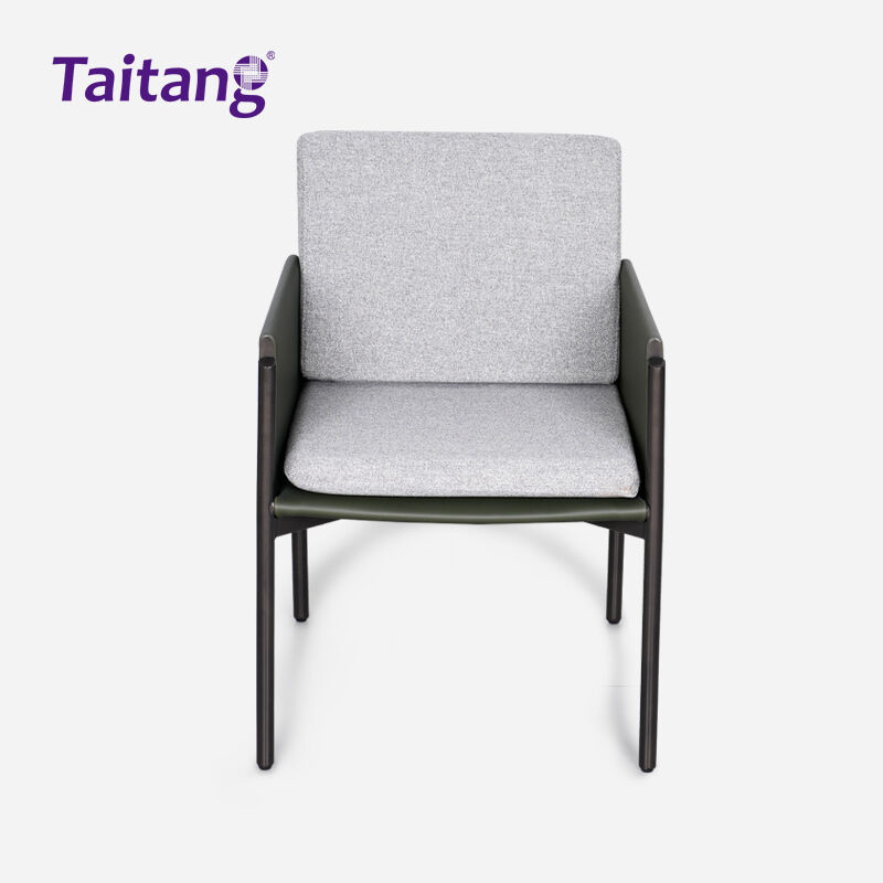 Front view of the modern hospitality bar chair with high-density fabric seat and ergonomic wrap-around design..jpg