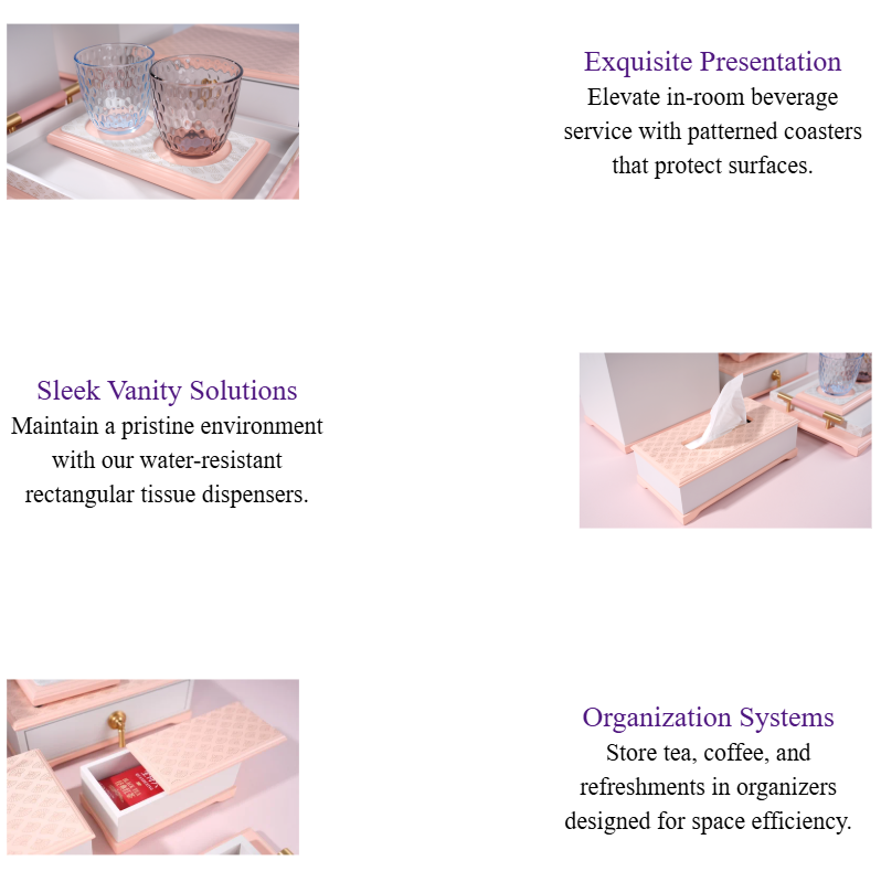 Pink & Gold Resin Hotel Room Amenities Art Deco Luxury 5-Star Guest Room Accessories.png