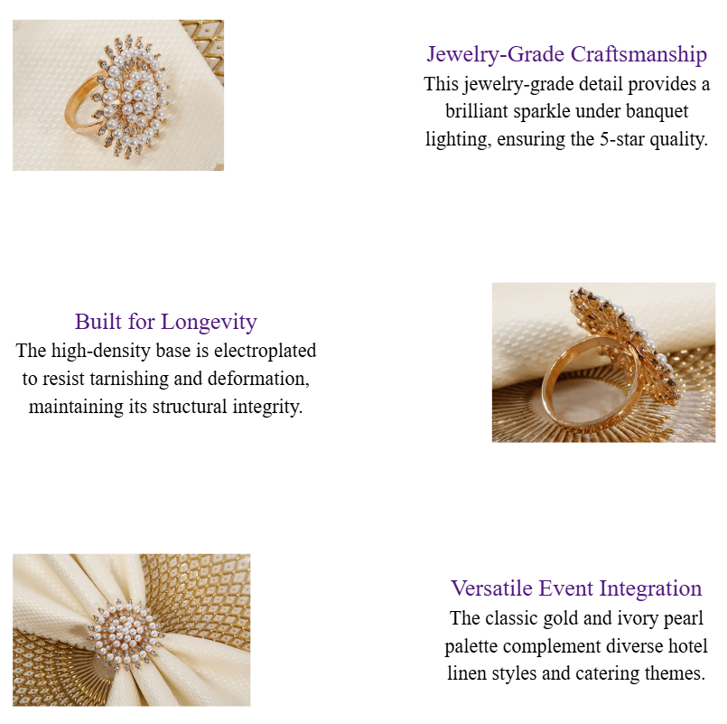 Luxury Pearl & Rhinestone Flower Napkin Ring Premium Hotel Catering Supplies.png