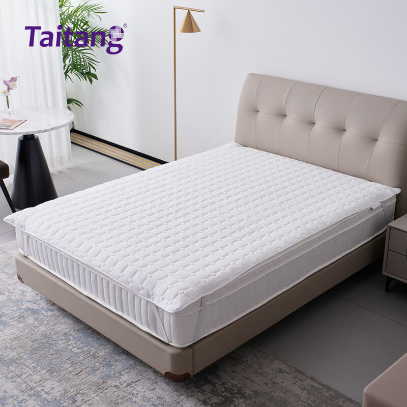 Waterproof Hotel Mattress Protector 2000# Quilted Brushed Fabric Mattress Pad for Luxury Hospitality