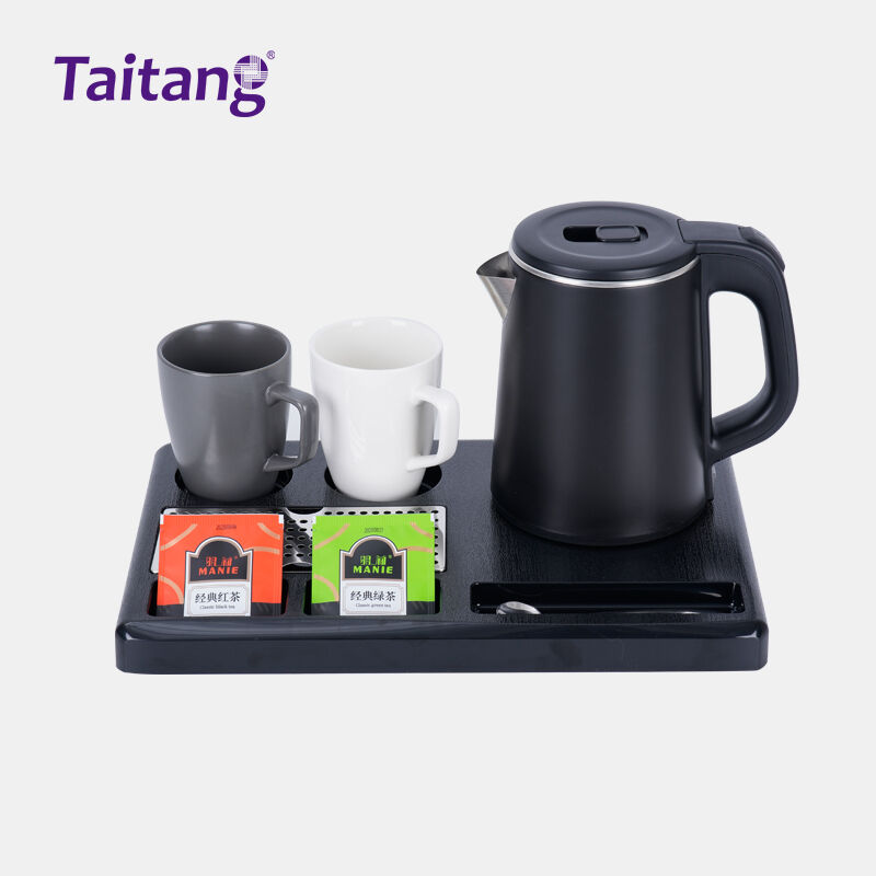 Plateau premium pour bouilloire électrique d'hôtel – Solution d'accueil hospitalière économique en espace