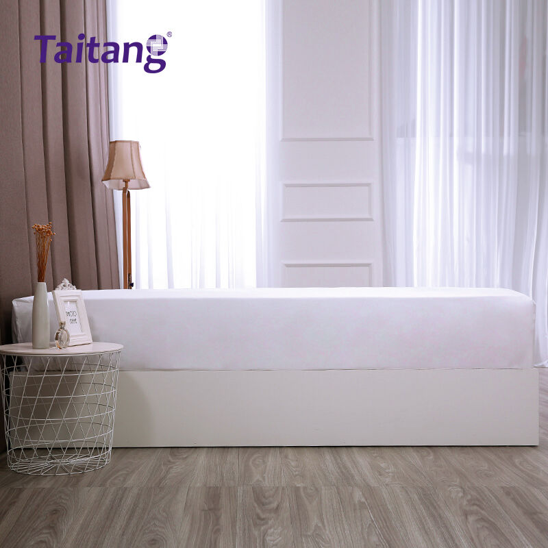 Seprai Pasang Katun Sateen Mewah, Perlengkapan Tempat Tidur Hotel dengan Pita Elastis yang Dapat Disesuaikan untuk Gaya Tempat Tidur Hotel Bintang 5