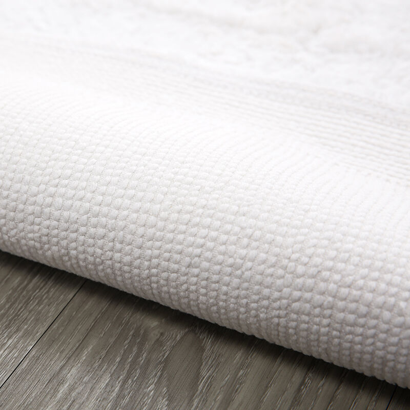 High Quality Hotel Bath Mat Wholesale White Plush Hotel Style Bath Mat for 5-Star Hotel Collection Luxury Bathroom Mats