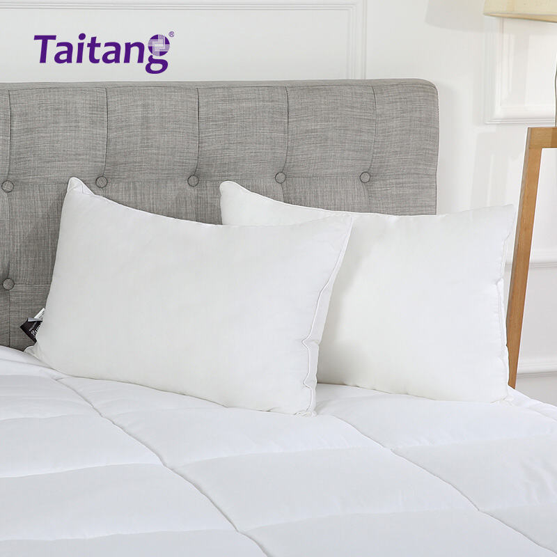 3. Pair of Taitang premium hotel suite pillows propped against a headboard for hospitality bedding displays.jpg