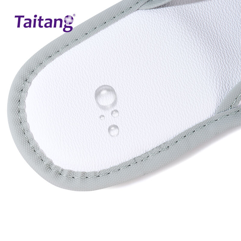 Eco-Friendly Leather Hotel Slippers Non-Slip Waterproof Disposable Slippers for Luxury Hospitality