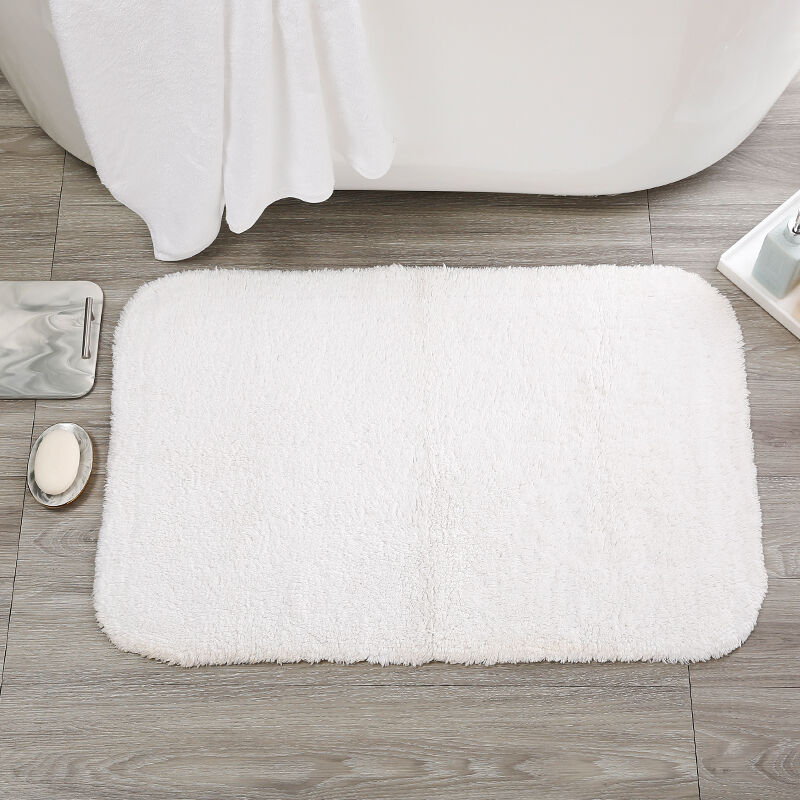 High Quality Hotel Bath Mat Wholesale White Plush Hotel Style Bath Mat for 5-Star Hotel Collection Luxury Bathroom Mats