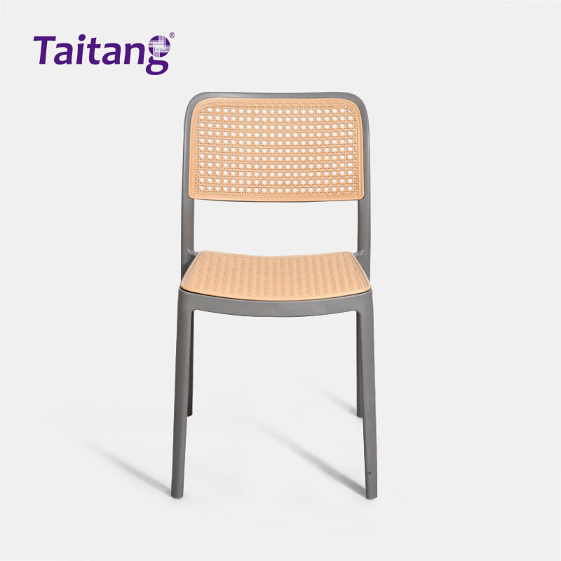 Waterproof Durable Imitation Rattan Design Plastic Outdoor Indoor All Day Dining Chair for Hotel