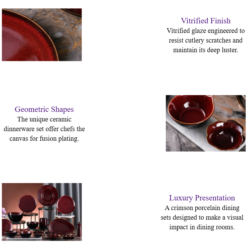 Crimson Modern Dinnerware Sets Red Luxury Geometric Porcelain Dining Sets for High-End Hotels & Restaurants.png