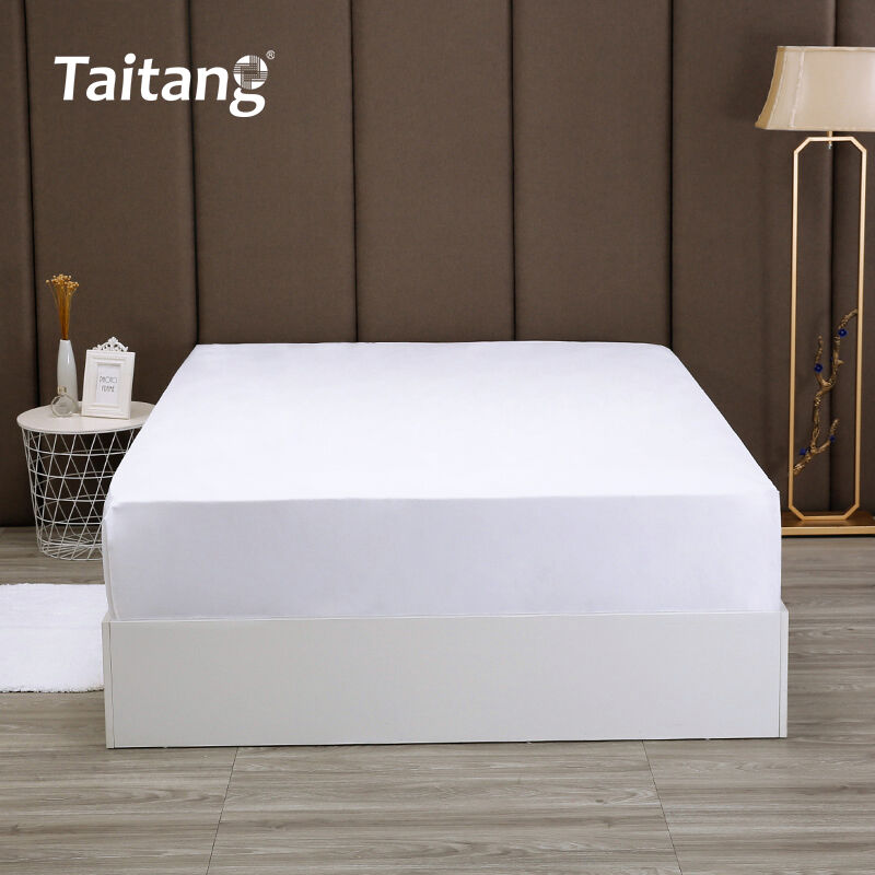 Seprai Pasang Katun Sateen Mewah, Perlengkapan Tempat Tidur Hotel dengan Pita Elastis yang Dapat Disesuaikan untuk Gaya Tempat Tidur Hotel Bintang 5
