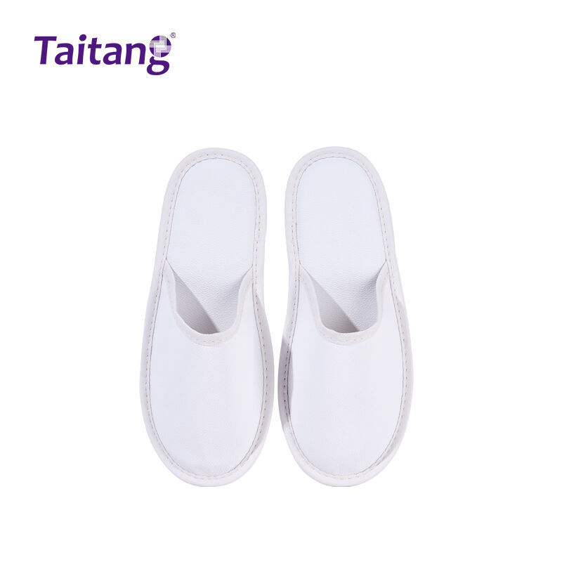 Eco-Friendly Leather Hotel Slippers Non-Slip Waterproof Disposable Slippers for Luxury Hospitality
