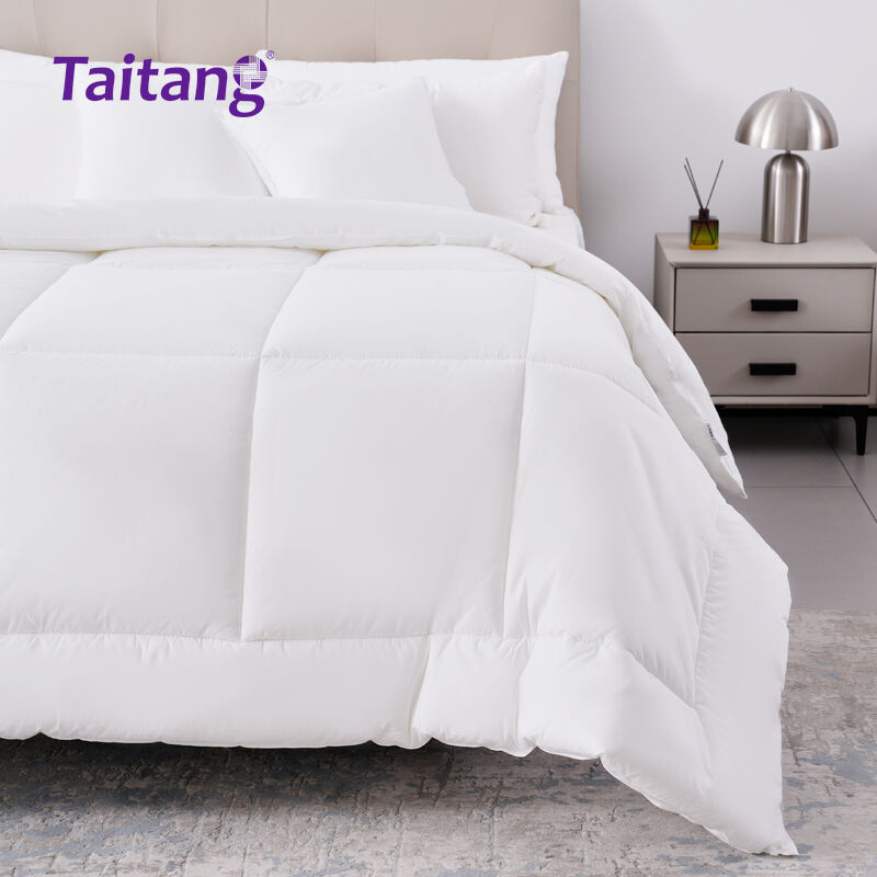 Hotel Style Duvet Insert 100% Cotton Down-Proof Fabric High-Loft Microfiber Filling for Luxury Hotel Collection