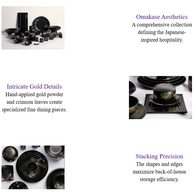 Japanese Style Porcelain Dinnerware Collections Matte Black Restaurant Chinaware for Fine Dining.png