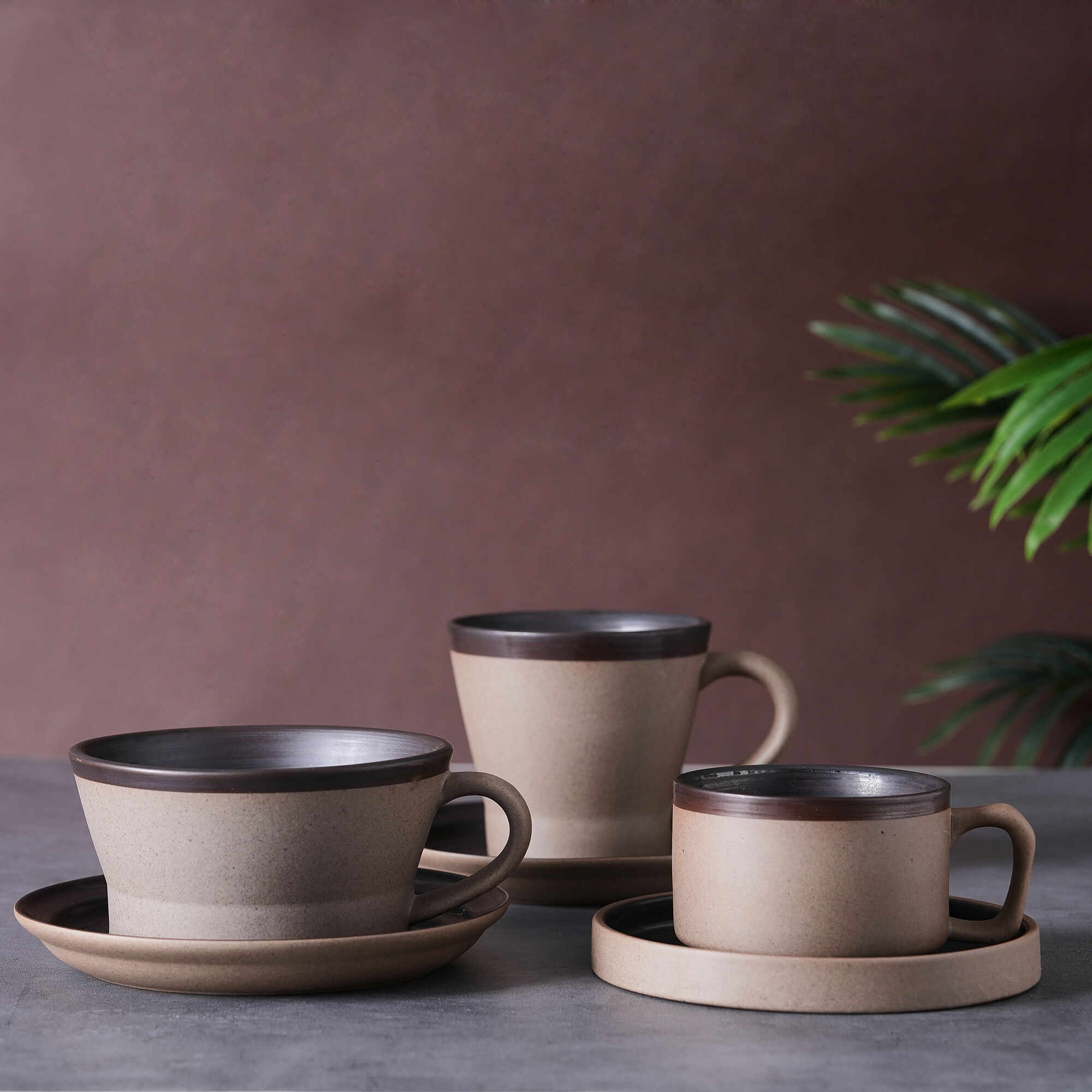 Pottery Spiral Glazed Ceramic Coffee Cup and Saucer Set Glaze Dinnerware Set for Luxury Hotels Resorts and Cafes