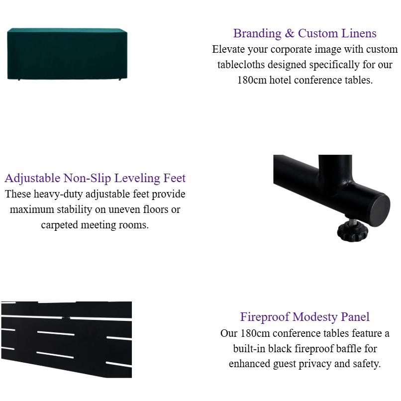 180cm Foldable Hotel Meeting Table with Panel Fireproof Conference Table.png